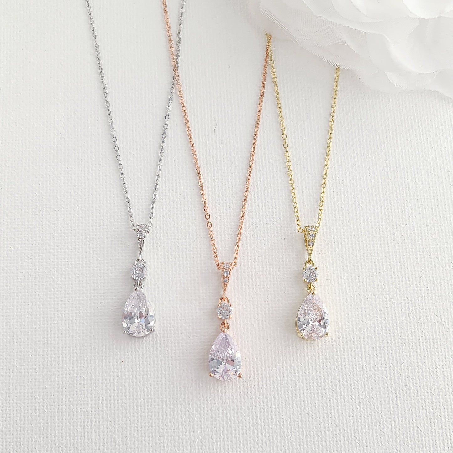 Pink Gold Wedding Jewelry Set-Ivy