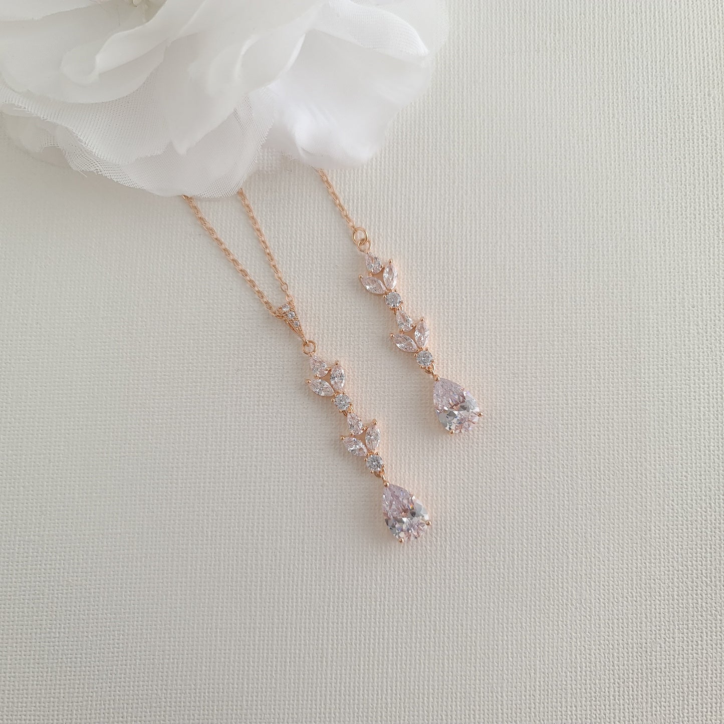 Rose Gold Pendant Necklace with Backdrop-Anya