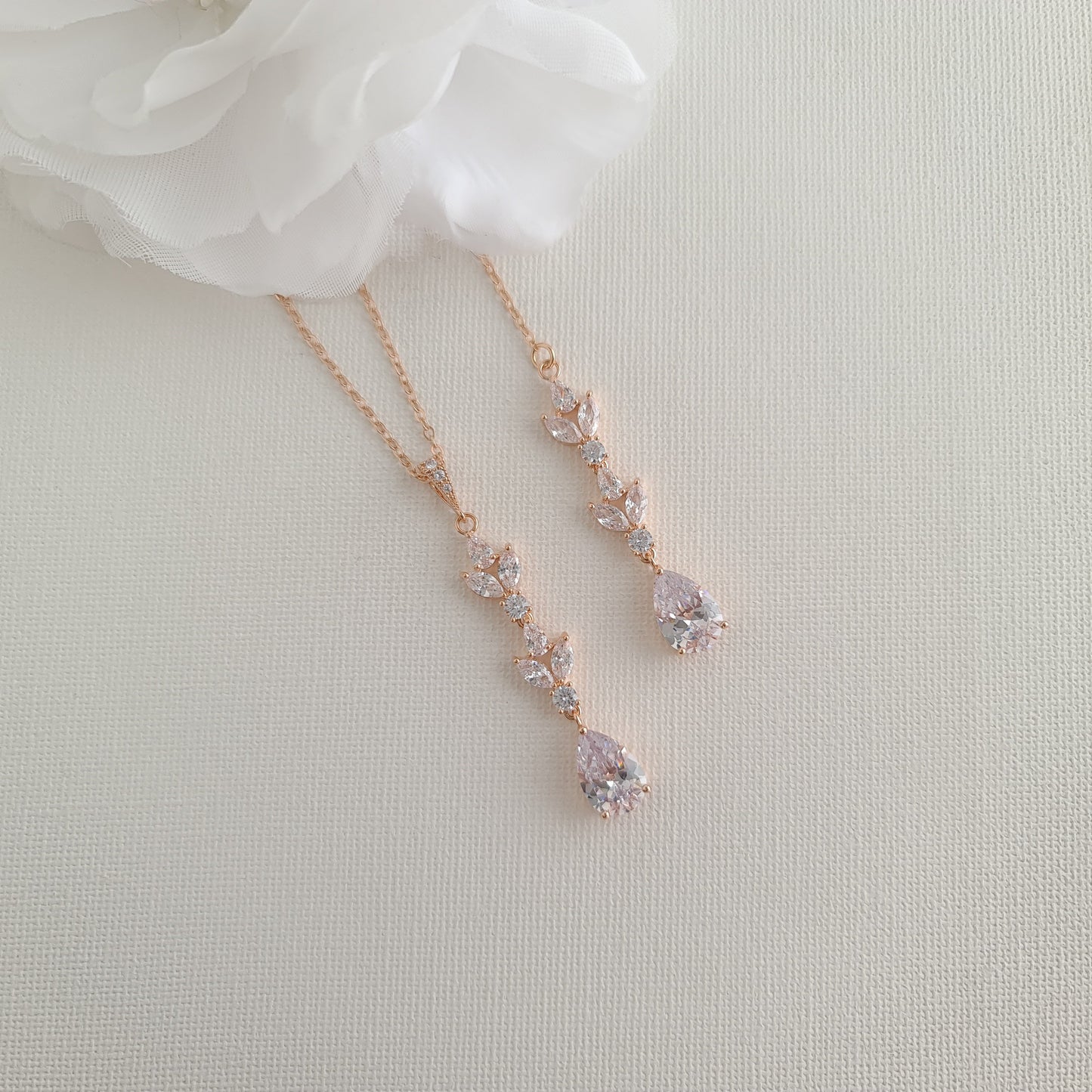 Ensemble de bijoux de mariage simple pour la mariée-Anya