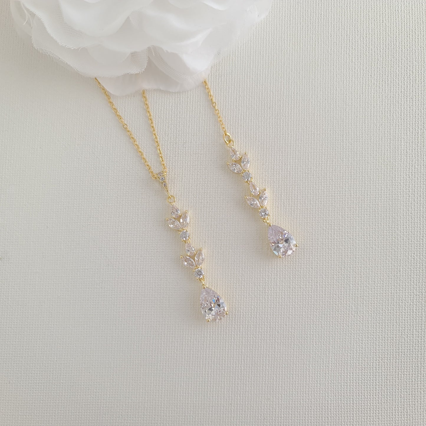 Ensemble de bijoux de mariage simple pour la mariée-Anya