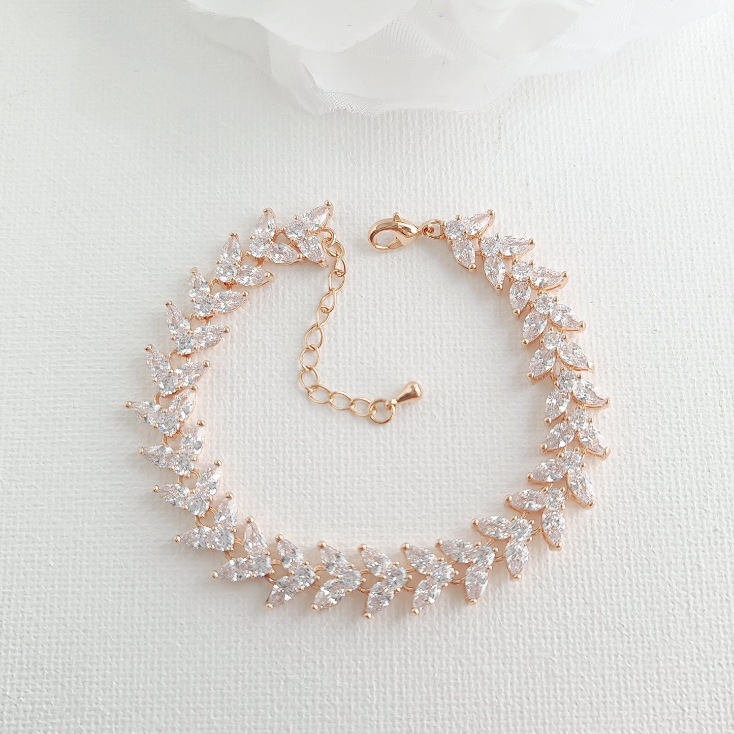 Marquise Tennis Bracelet in Cubic Zirconia-Katie