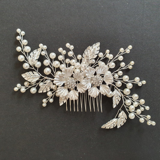 Pearl Hair Comb for Brides-Celestial