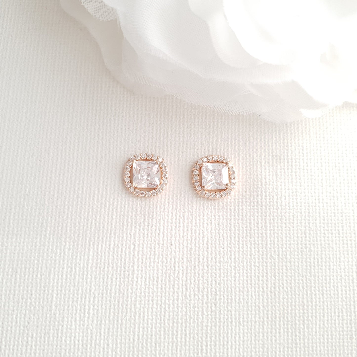 Stud Earrings for Bridesmaids Silver-Piper