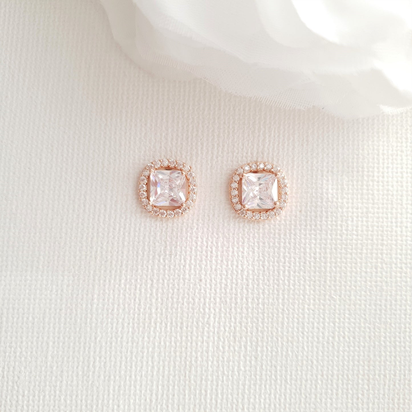 Stud Earrings for Bridesmaids Silver-Piper