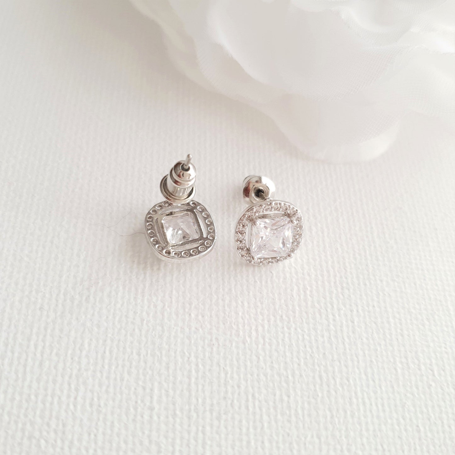 Gold Stud Earrings for Bridal Party-Piper