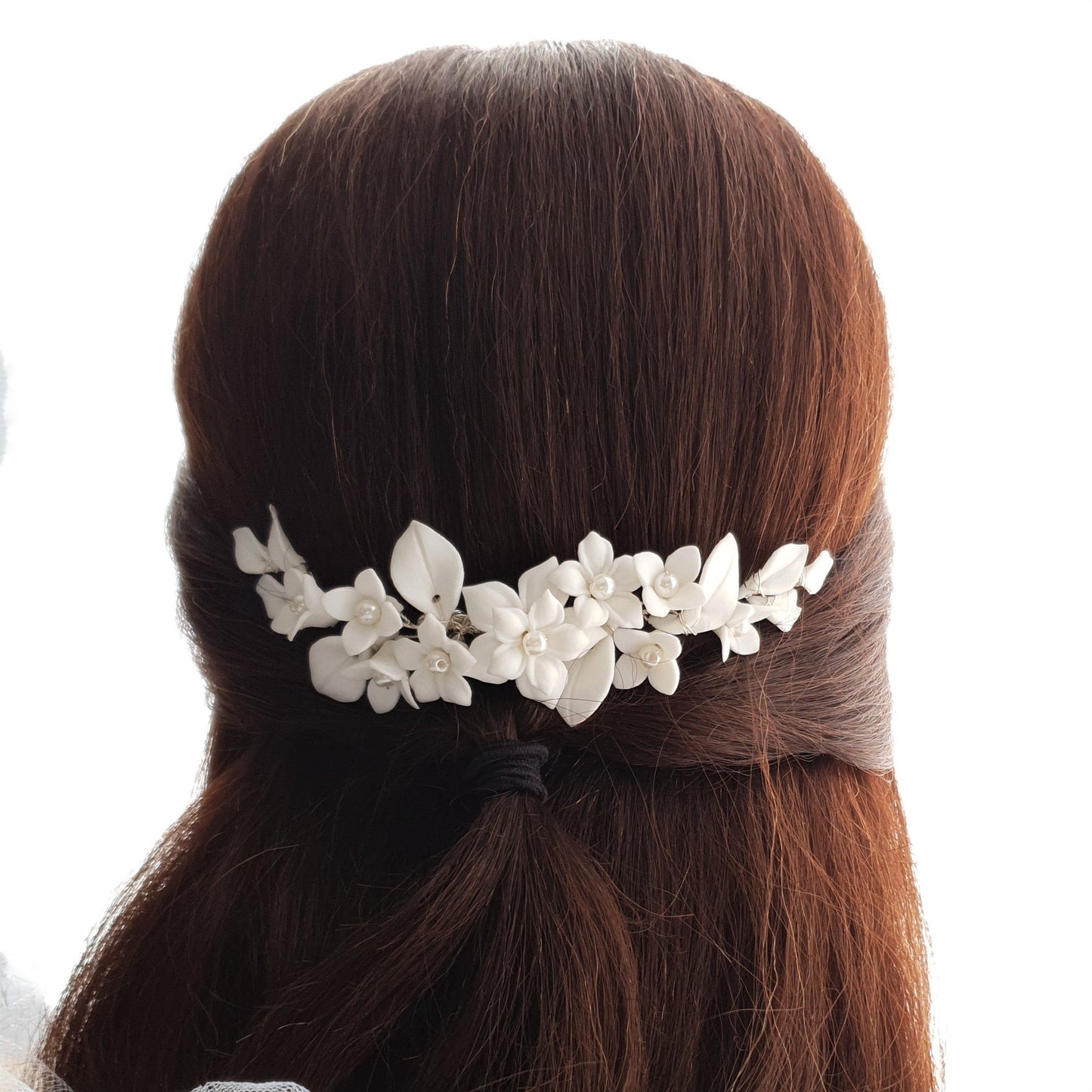 Flower Hair Comb for Brides-Snow Drops