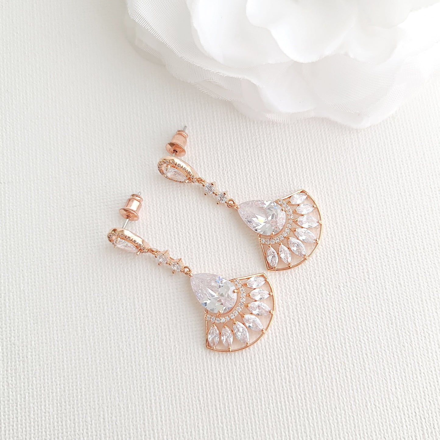 Gold Evening Earrings-Ilana