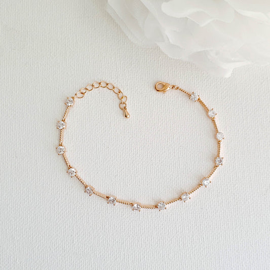 Pulsera Simple Oro Rosa-Jengibre