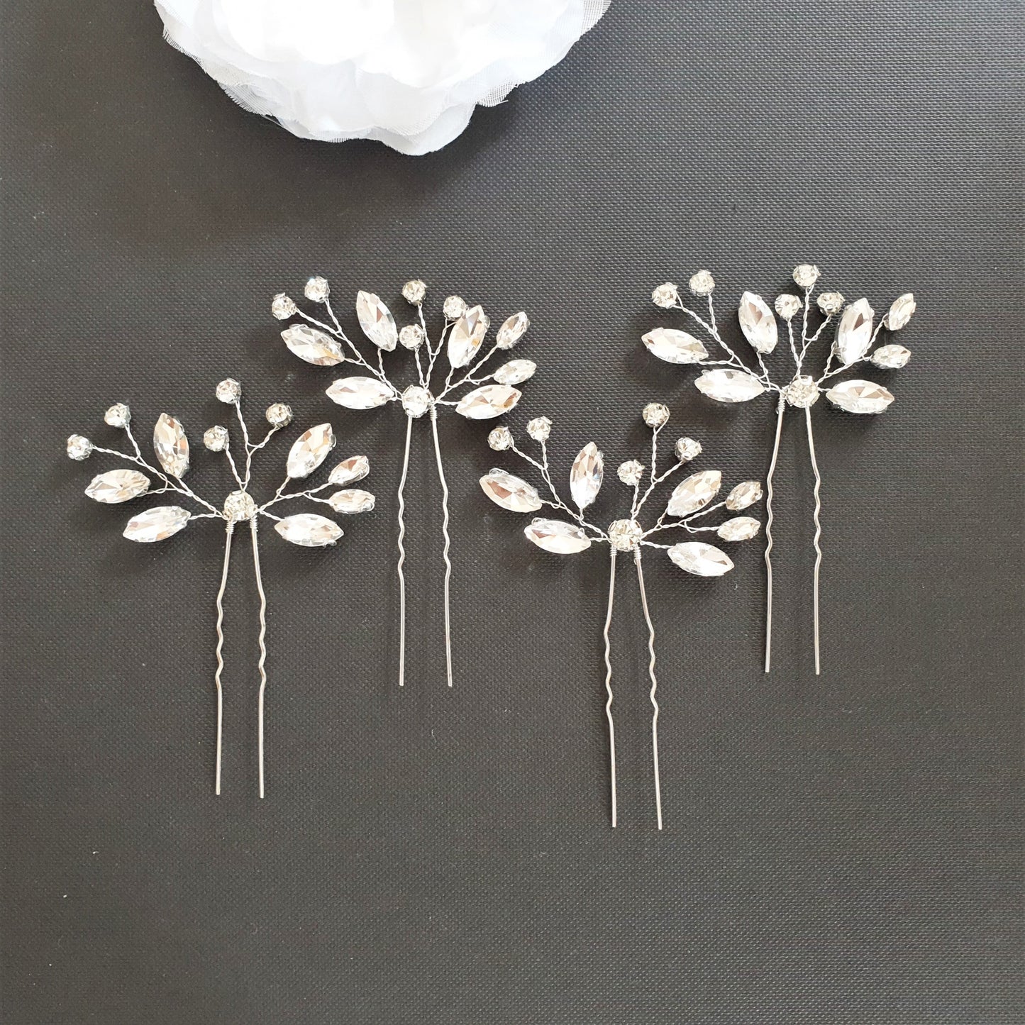 Wholesale Crystal Hair Accessories Set for Weddings-Poppy