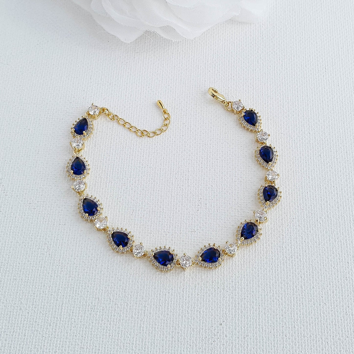 Bracelet de mariée bleu-AOI