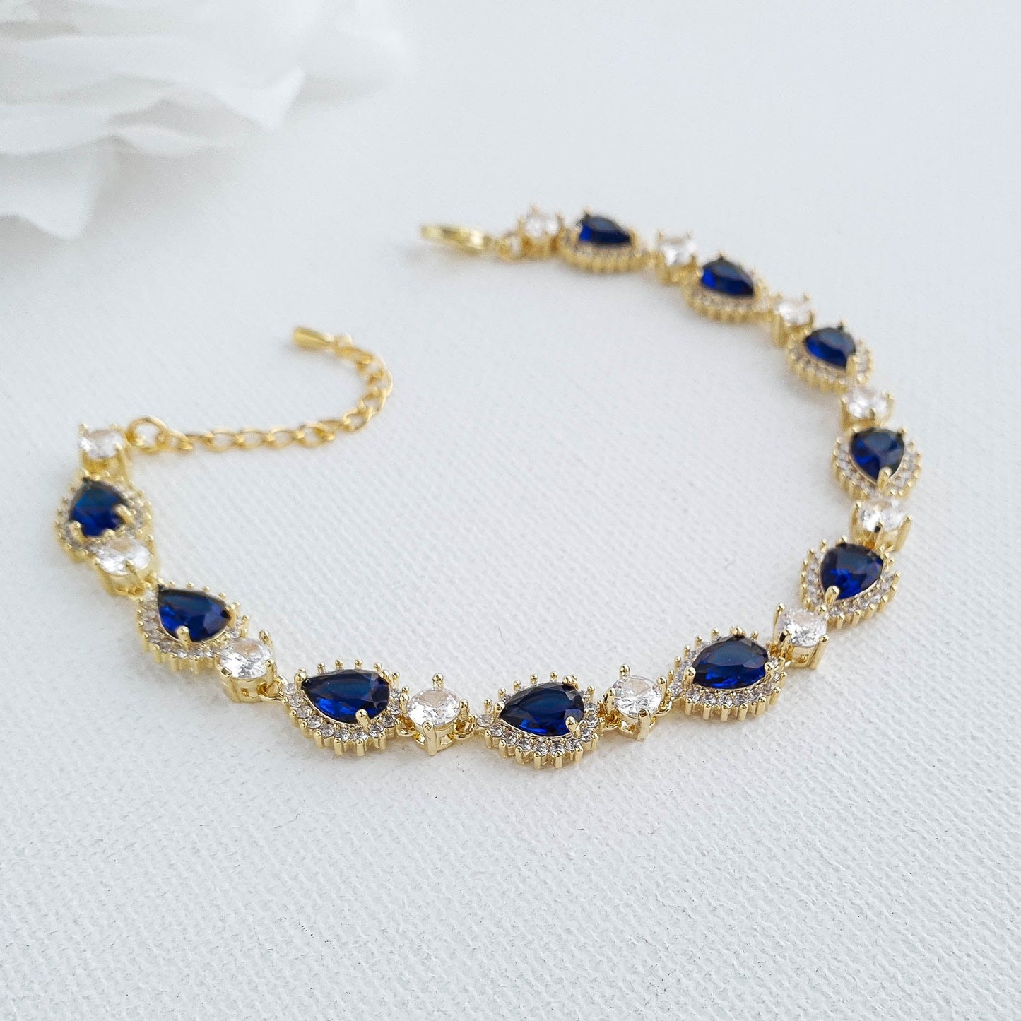 Bracelet de mariée bleu-AOI