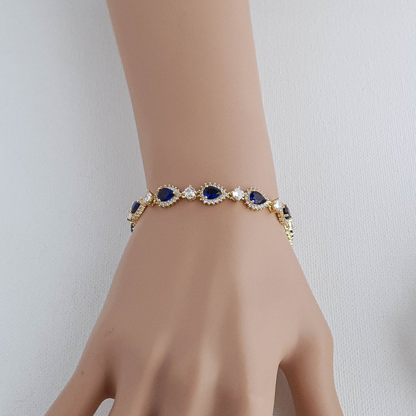 Bracelet de mariée bleu-AOI