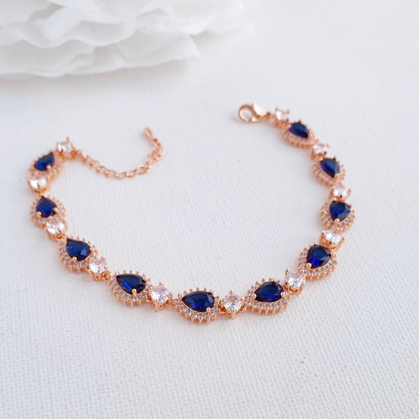 Bracelet de mariée bleu-AOI