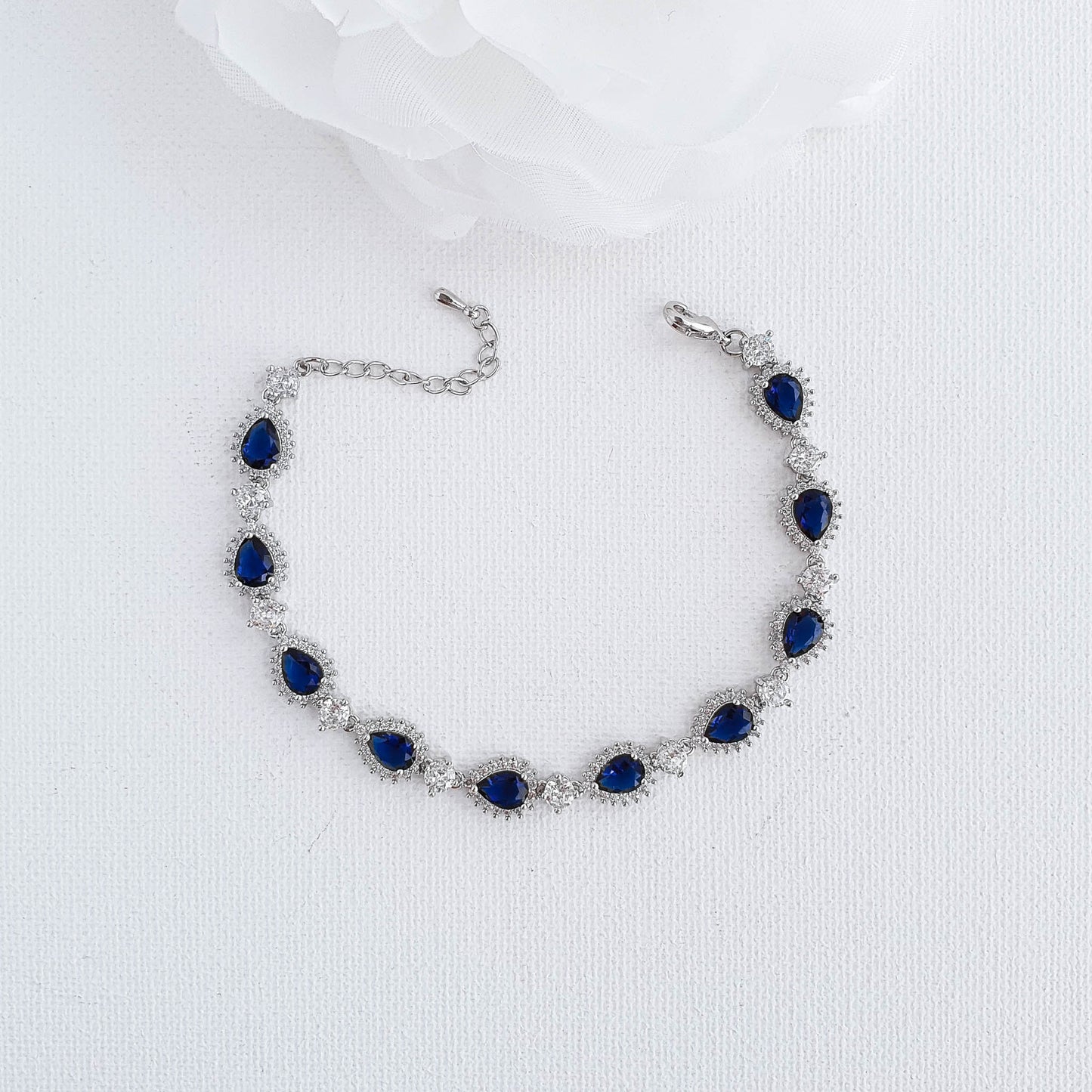 Bracelet Or avec Pierres Bleues-AOI