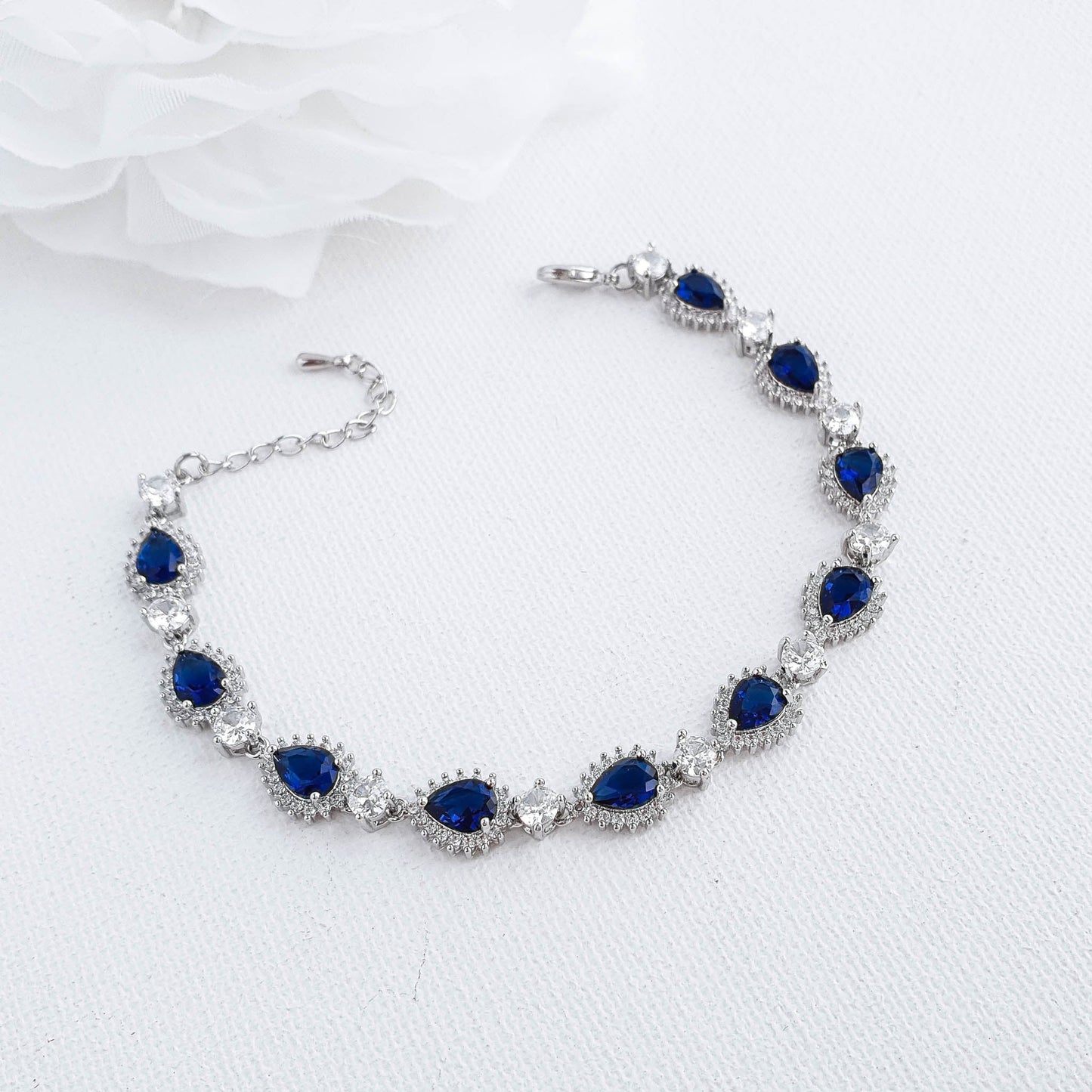 Bracelet de mariée bleu-AOI