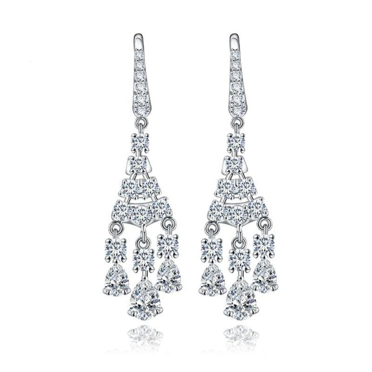 Simple Dangle Chandelier Earrings for Weddings & Events