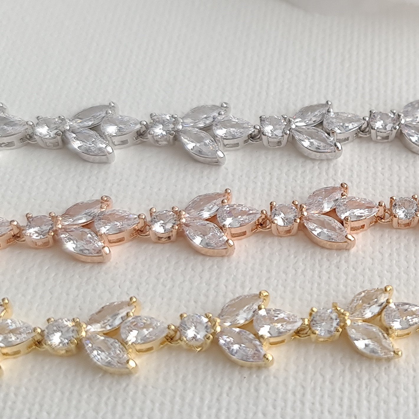 Ensemble de bijoux de mariage simple pour la mariée-Anya