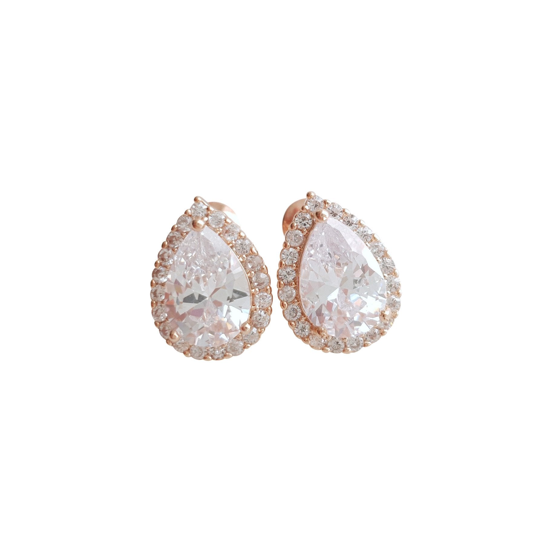 Teardrop Stud Earrings- Emma - PoetryDesigns