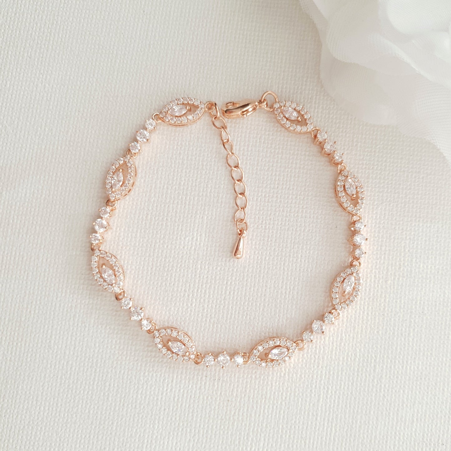 Thin Gold Wedding Bracelet- Hannah