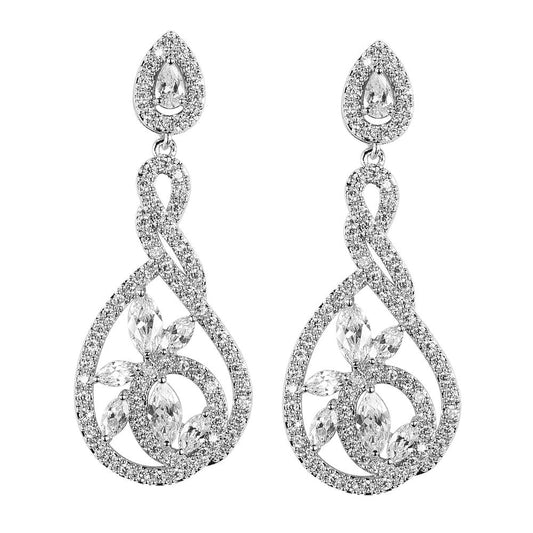 Sprial Twist Earrings for Weddings- Norma - PoetryDesigns