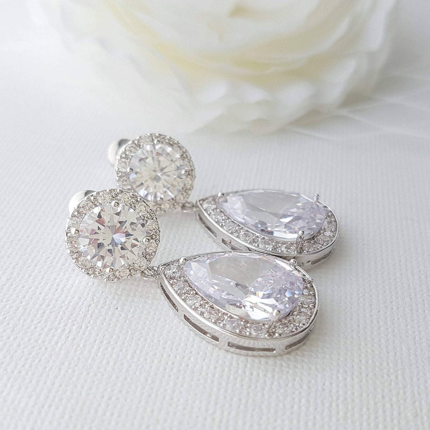 Drop Earrings for Wedding, Formal, Prom- Poetry Designs