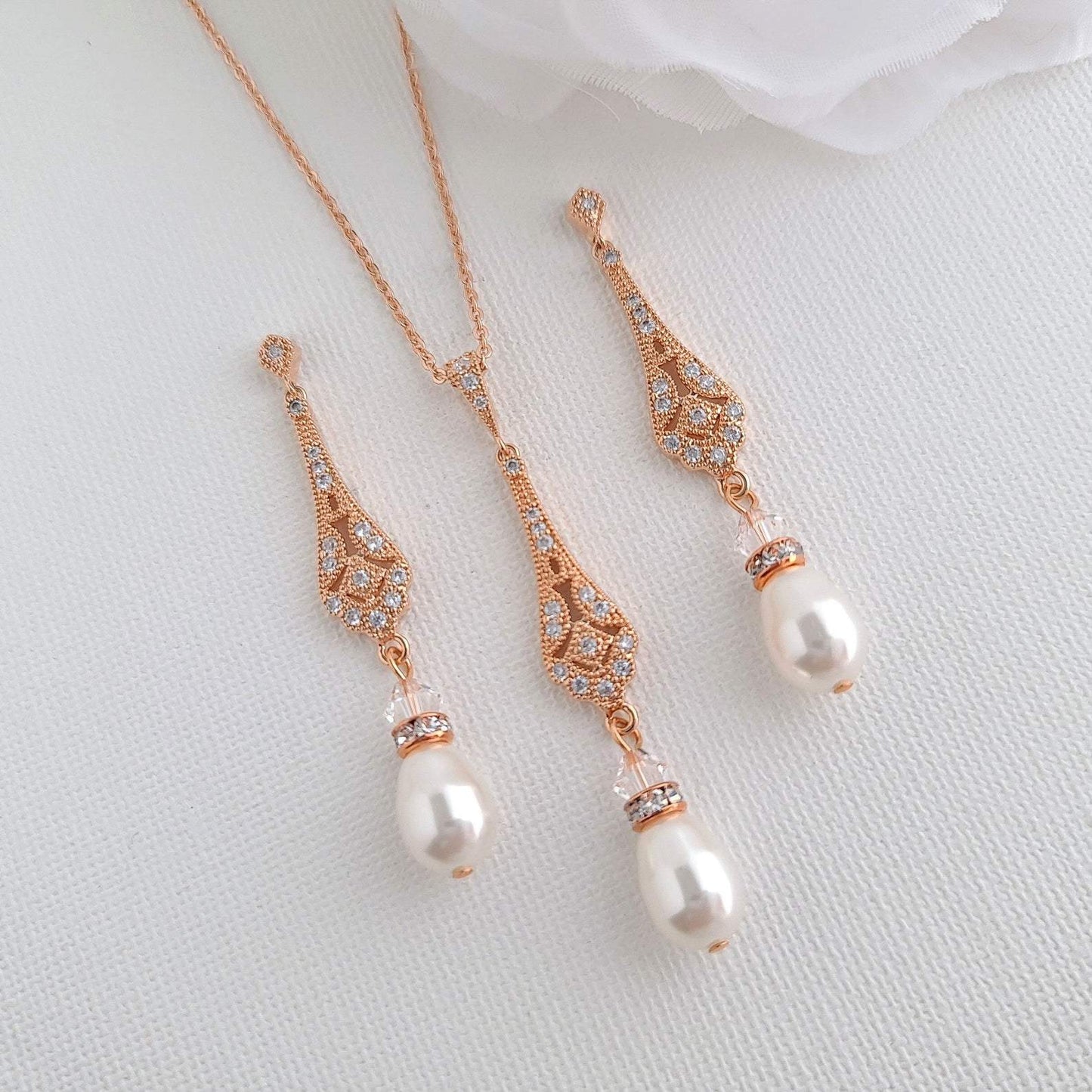 Vintage Wedding Jewelry Set- Lisa