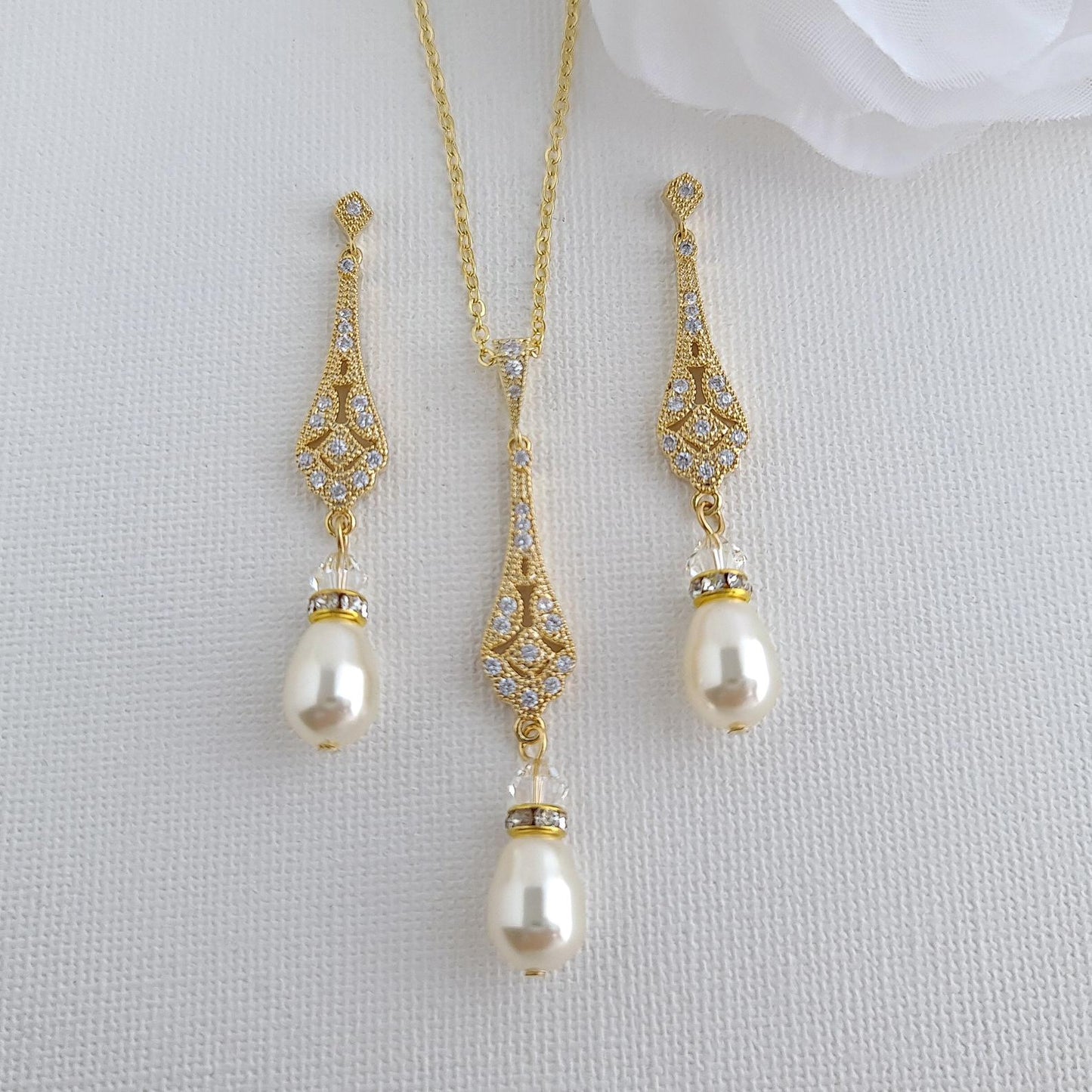 Vintage Wedding Jewelry Set- Lisa