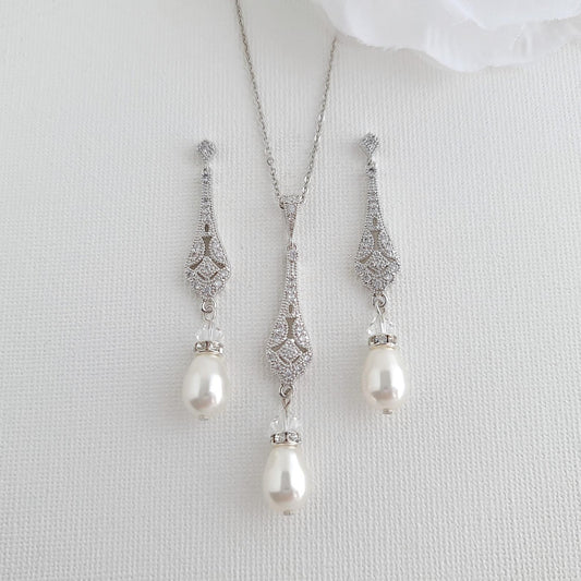 Vintage Wedding Jewelry Set- Lisa