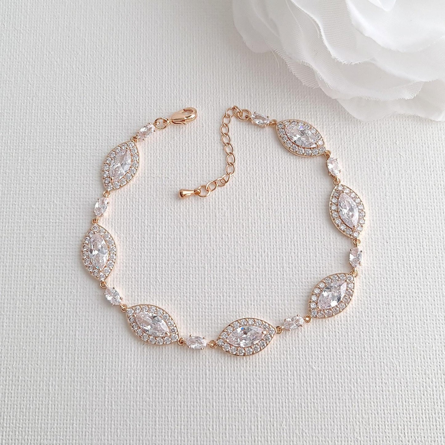 Pulsera de oro de boda para novias-Harriet