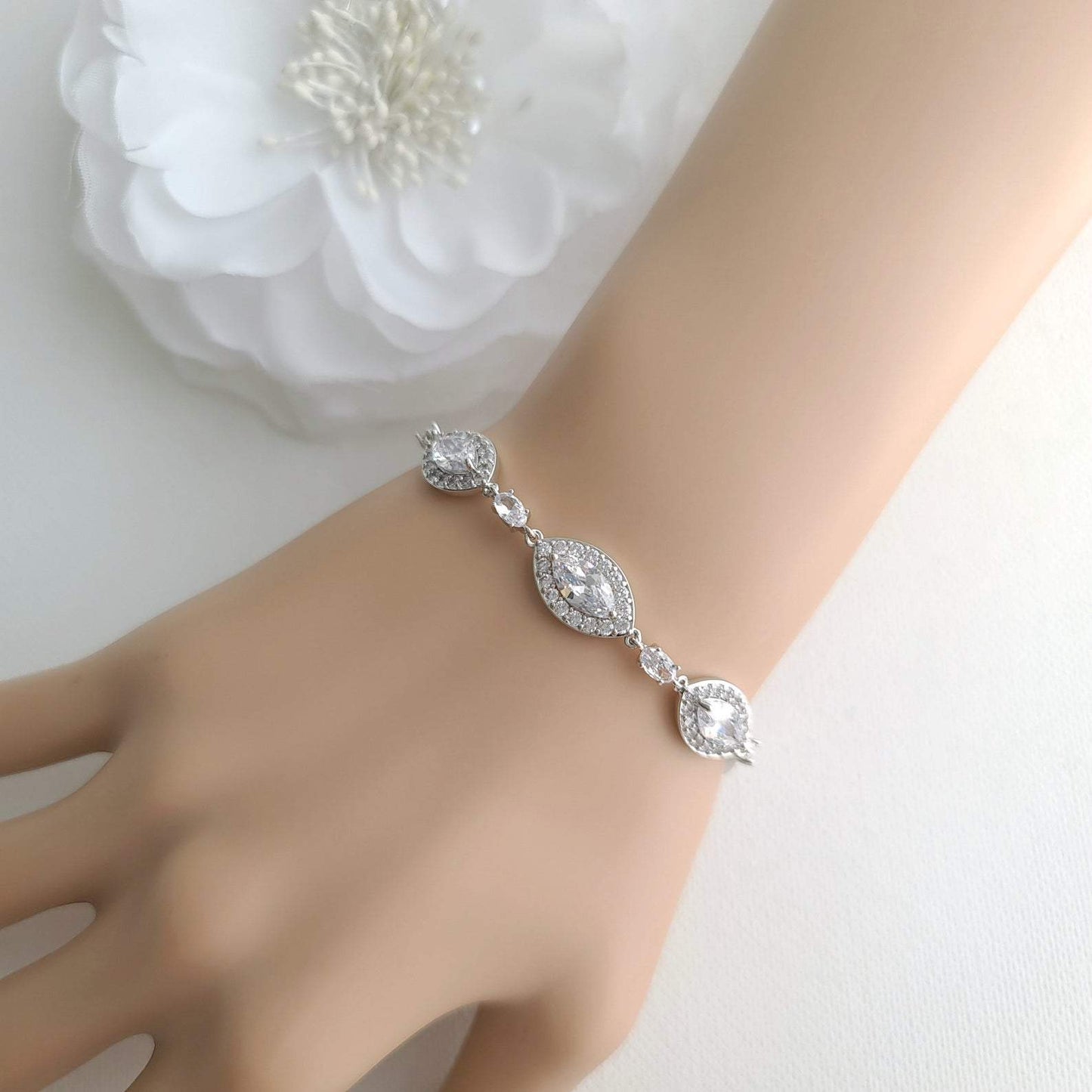 Pulsera de oro de boda para novias-Harriet