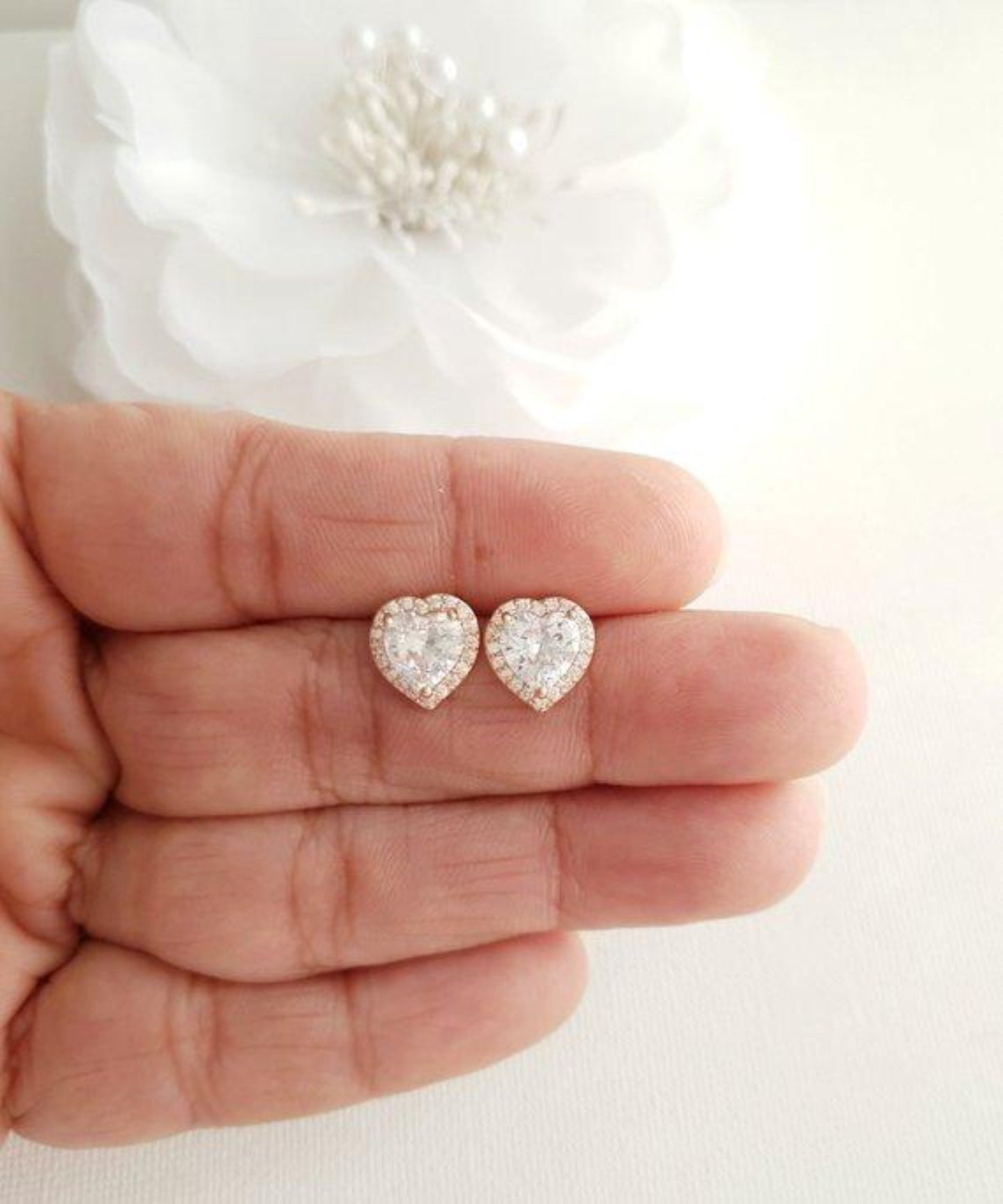 Small Heart Stud Earrings- Poetry Designs