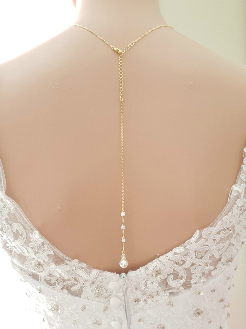 Gold Necklace & Backdrop for Brides-Ginger - PoetryDesigns