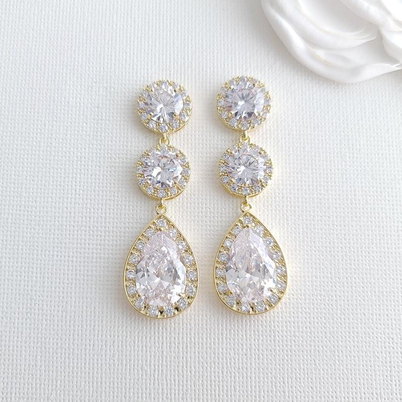 Cubic Zirconia Earrings- Evita