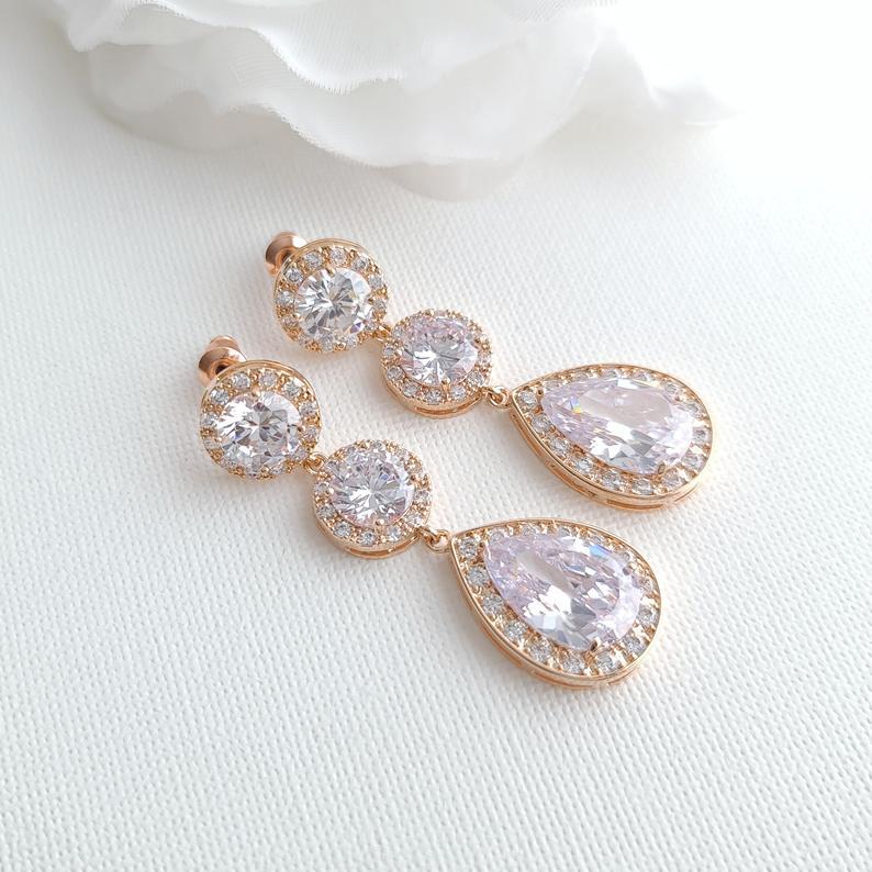 Cubic Zirconia Earrings- Evita