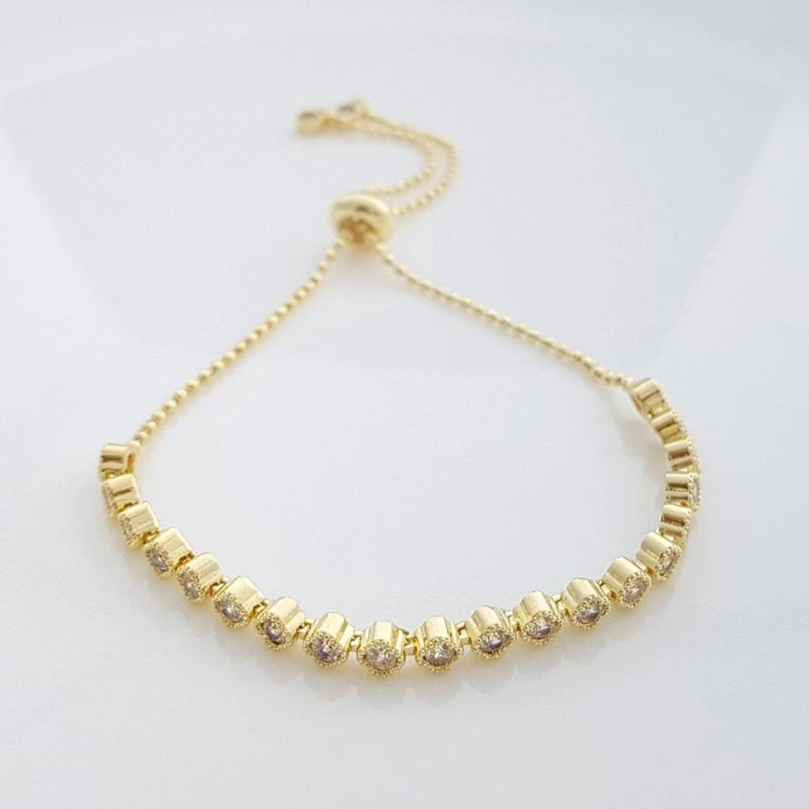 Delicate Gold Bracelet for Weddings-Celia - PoetryDesigns
