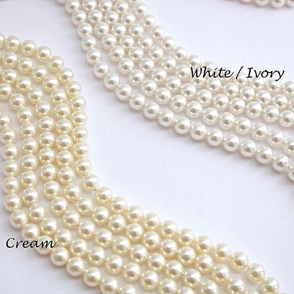 Cream and White Pearl Color for the Chandelier Earrings- Poetry Designs