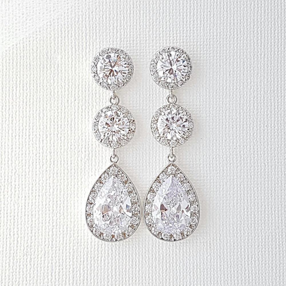 Cubic zirconia Teardrop Earrings