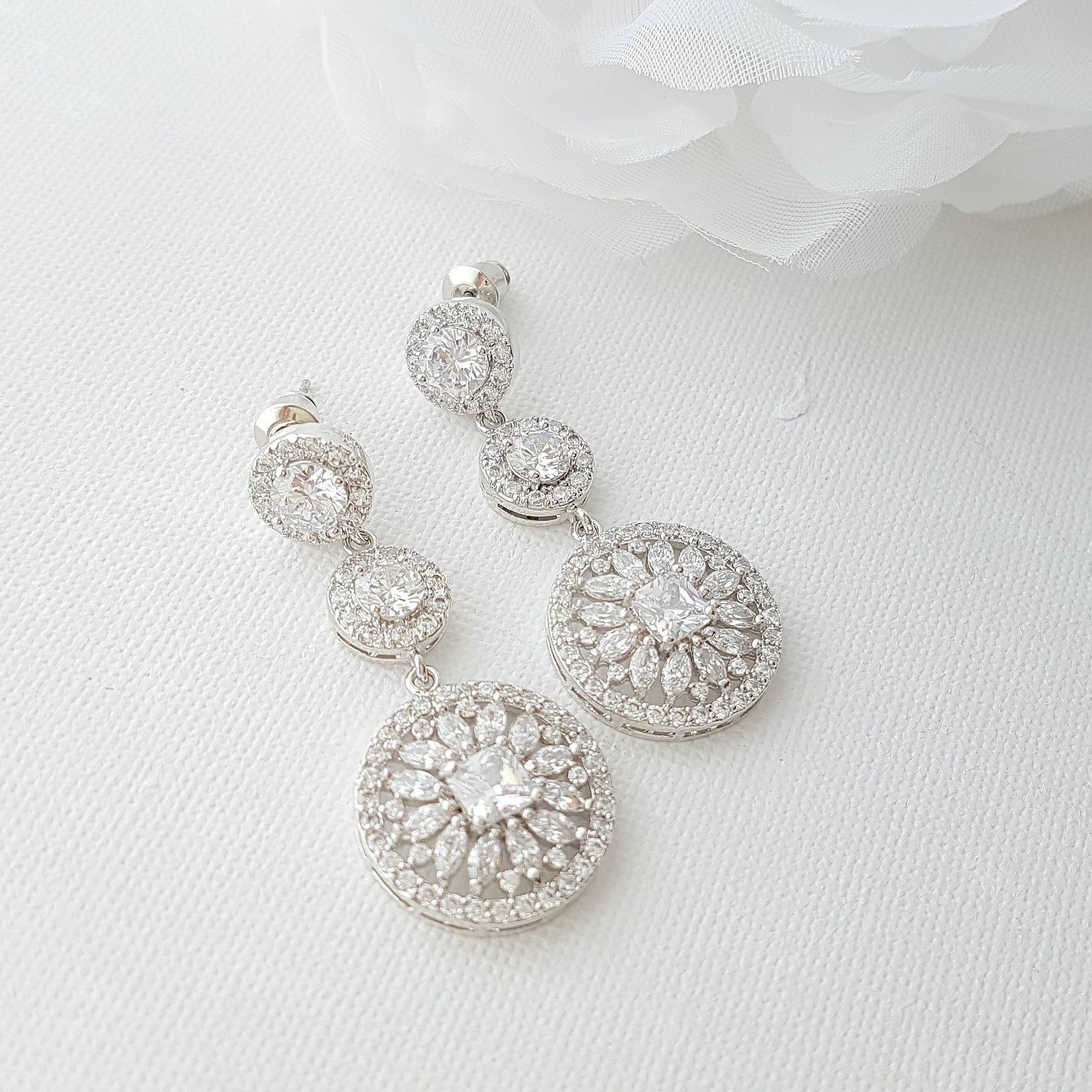 Cubic Zirconia Circle Earrings for weddings