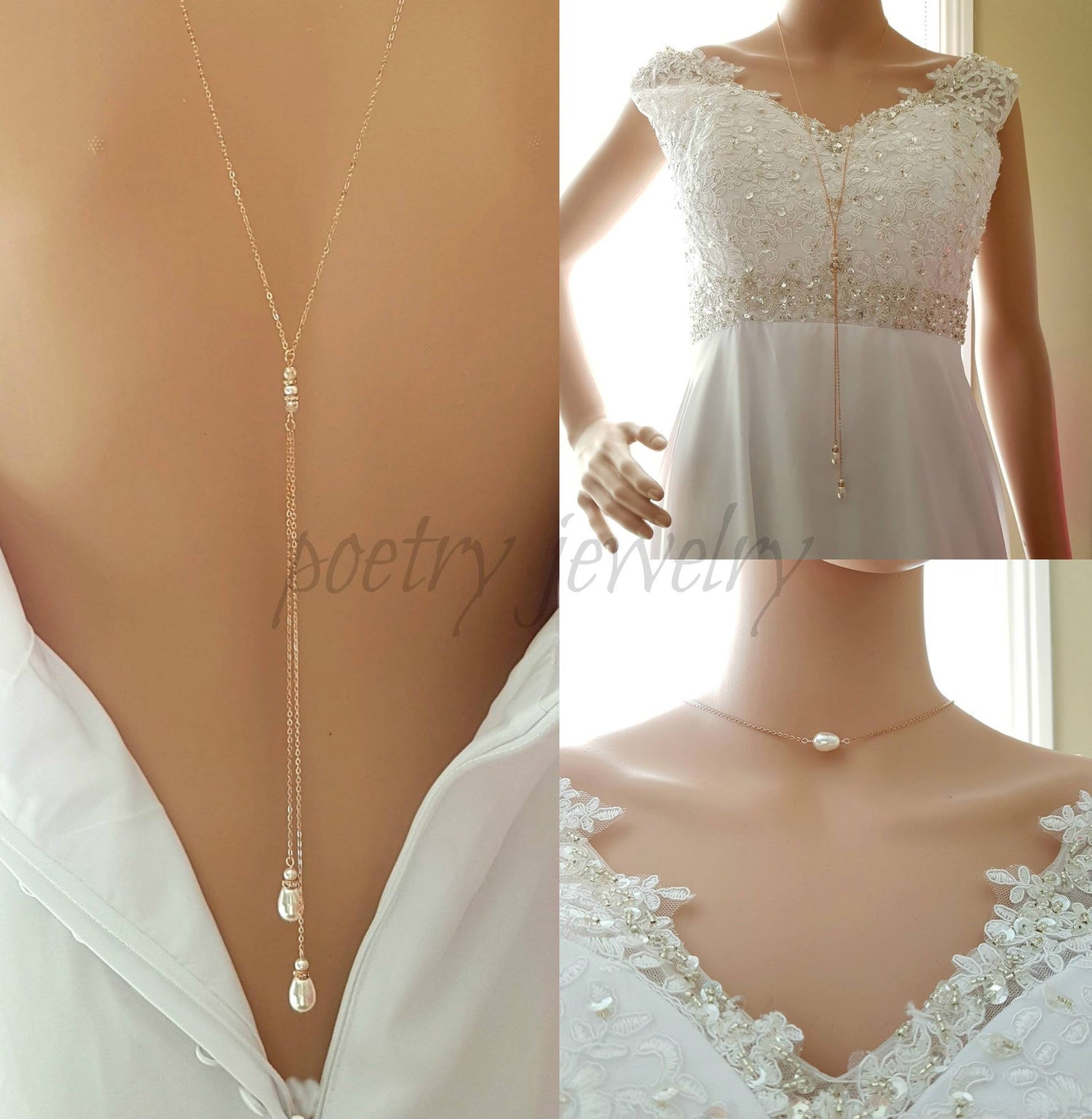 Floating Pearl Backdrop Necklace – Token Jewelry