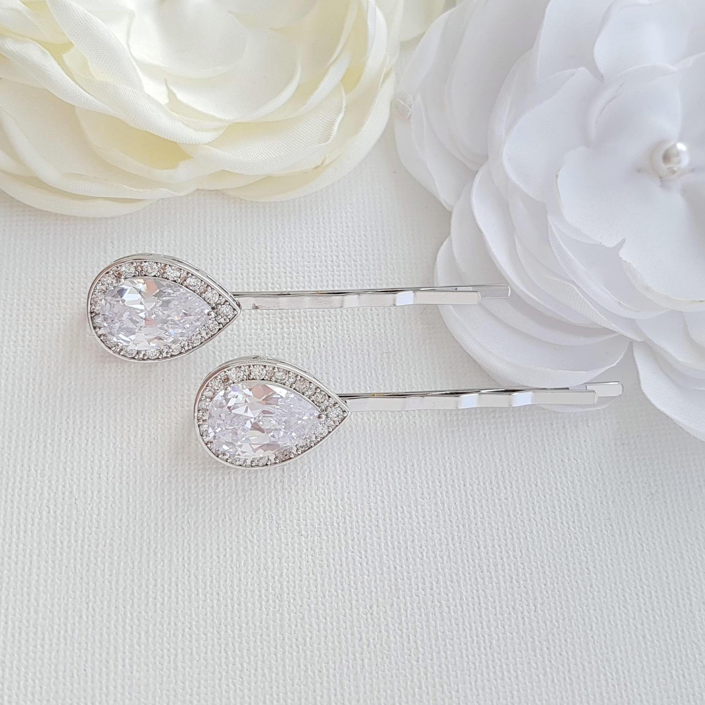 Wedding Hair Pins Silver- Evelyn - PoetryDesigns