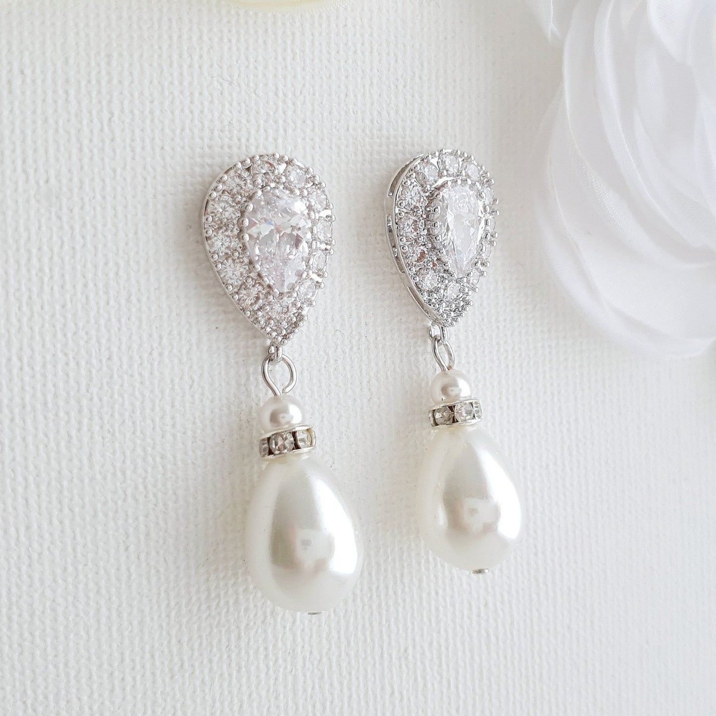Pearl Drop Earrings- Penelope - PoetryDesigns