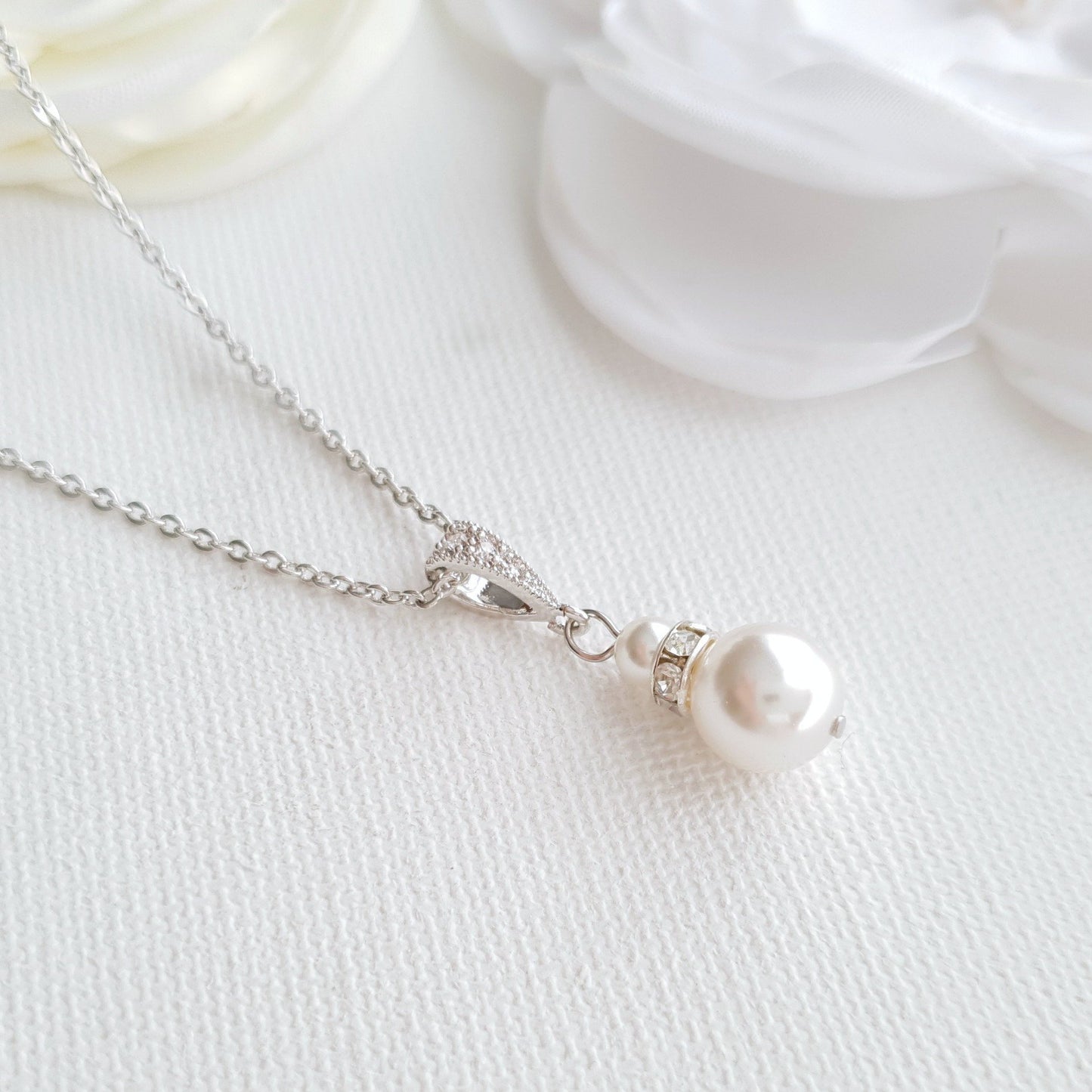 Single Pearl Necklace- Ava - PoetryDesigns