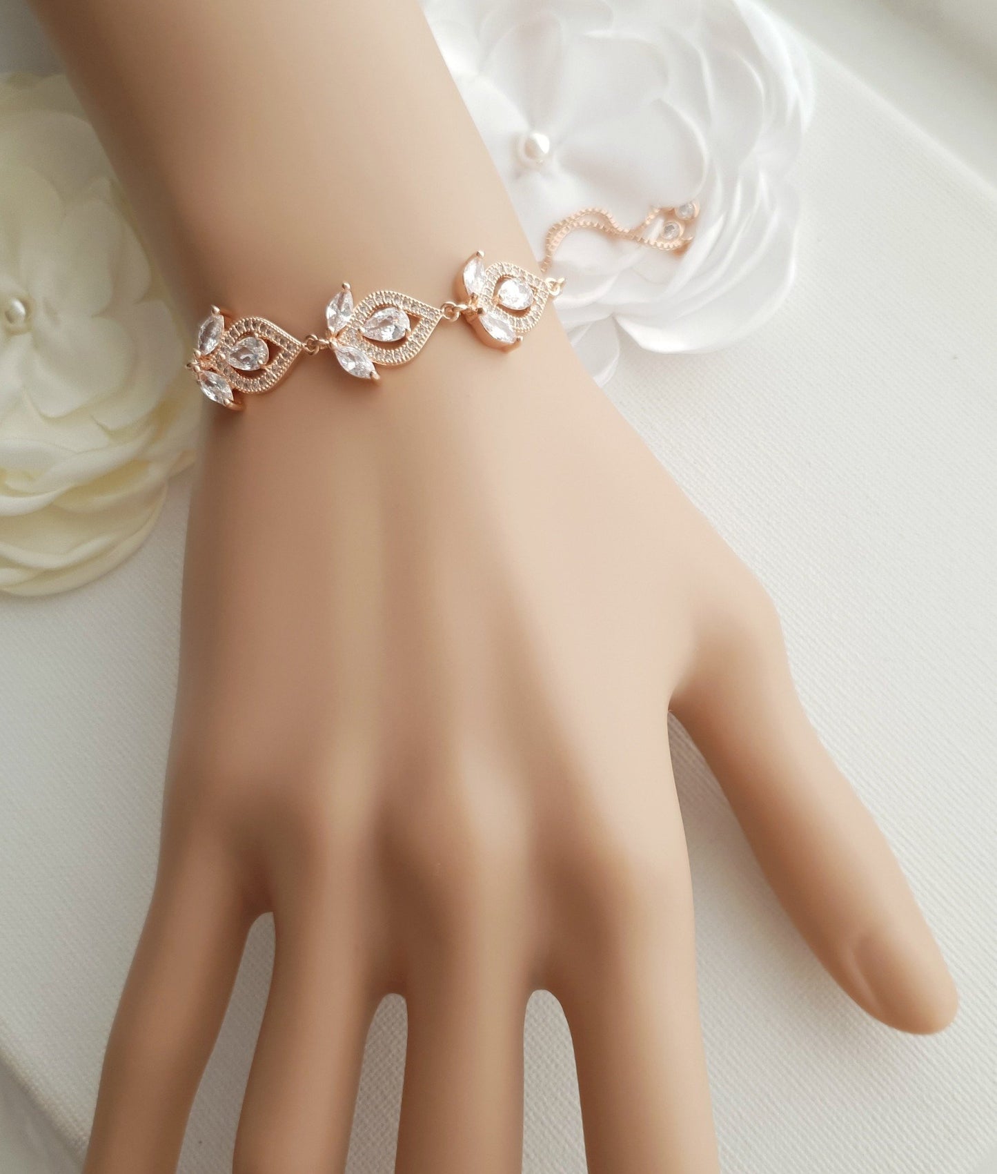 Rose Gold Slider Bracelet - Meghan - PoetryDesigns