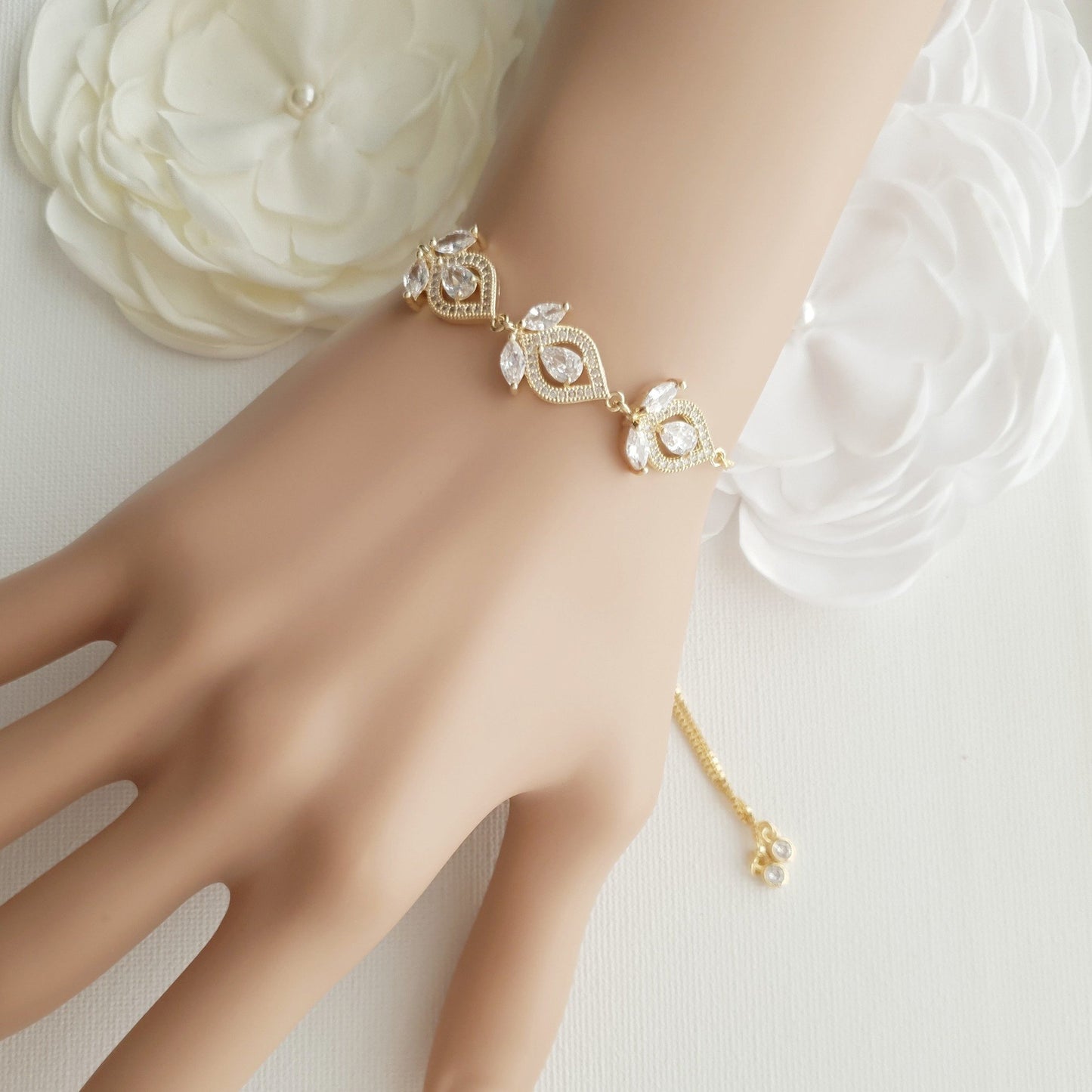 Gold Slider Bracelet-Meghan - PoetryDesigns