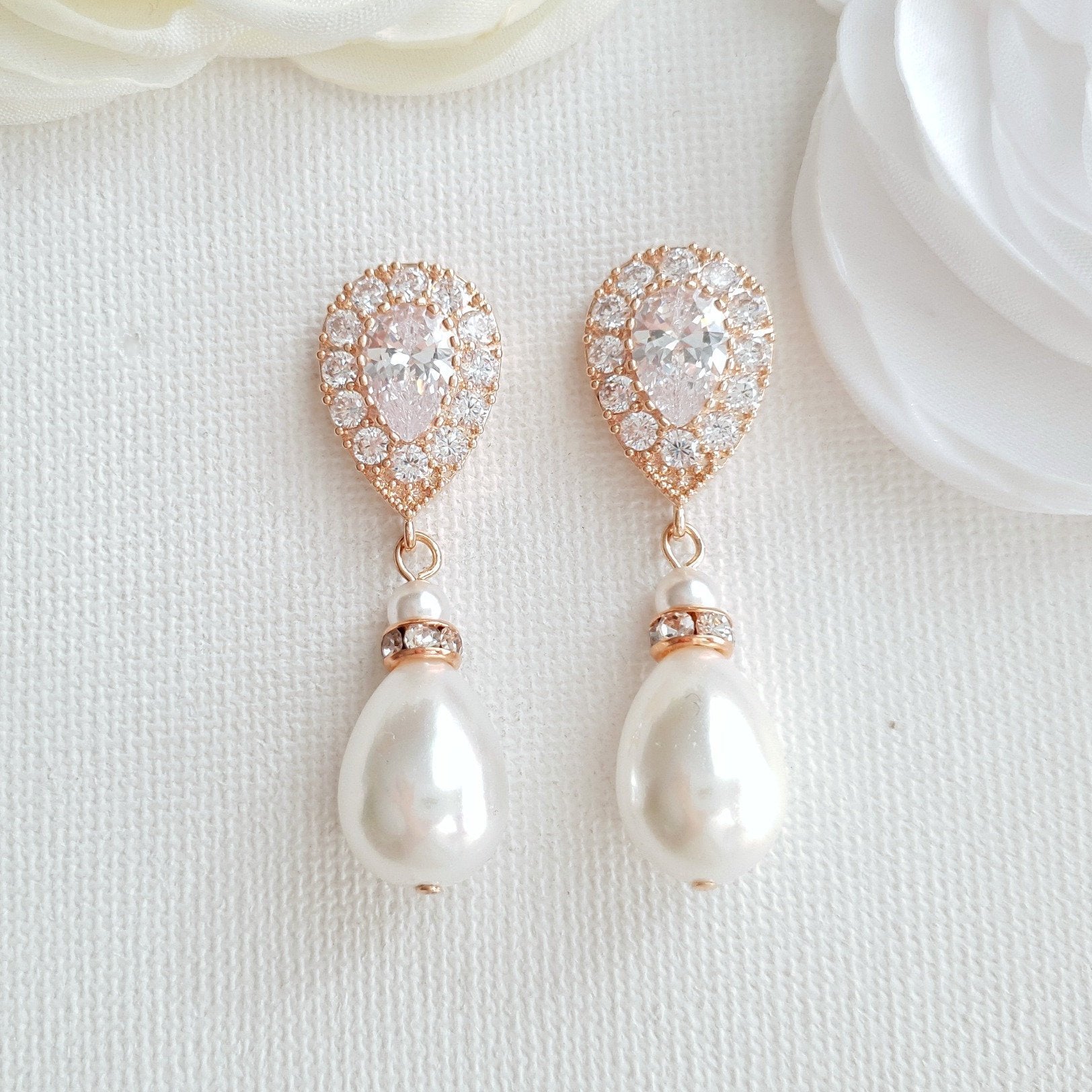 Pearl Drop Earrings- Penelope - PoetryDesigns